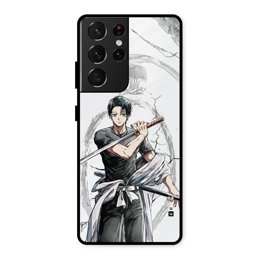 Yuta With Katana Metal Back Case for Galaxy S21 Ultra 5G