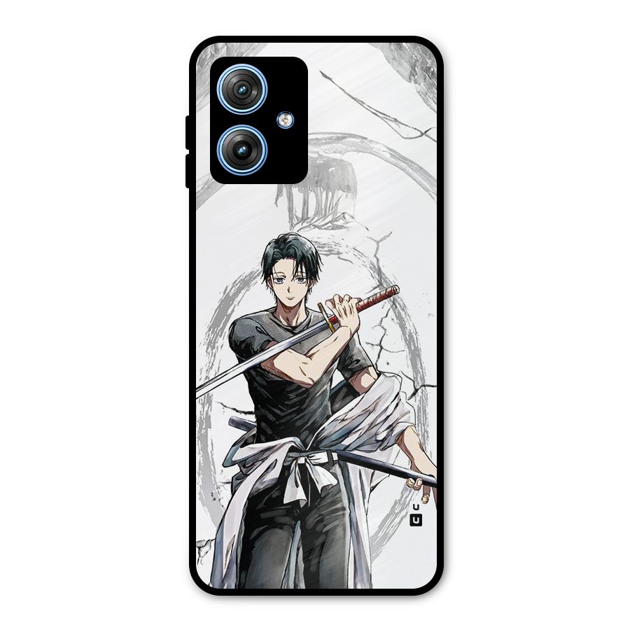 Yuta With Katana Metal Back Case for Moto G54