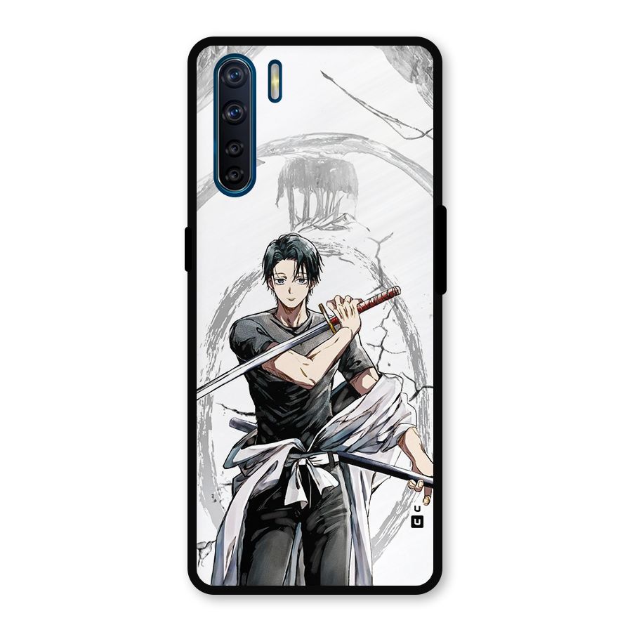 Yuta With Katana Metal Back Case for Oppo F15