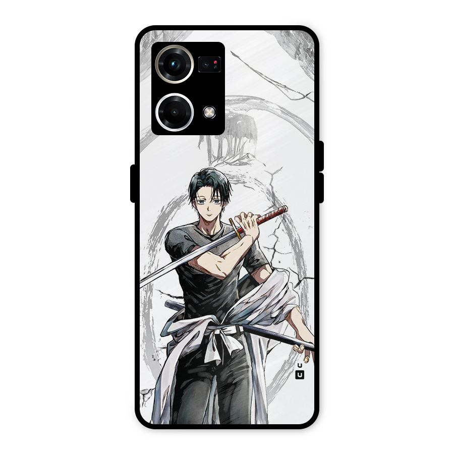 Yuta With Katana Metal Back Case for Oppo F21 Pro 4G