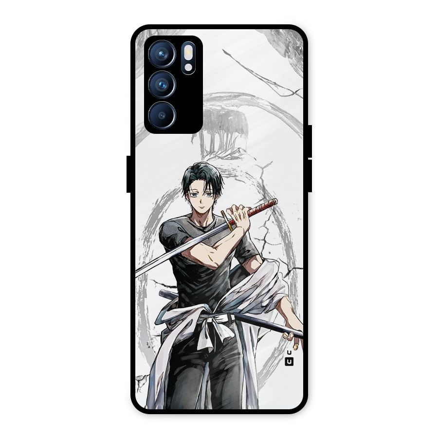 Yuta With Katana Metal Back Case for Oppo Reno6 5G