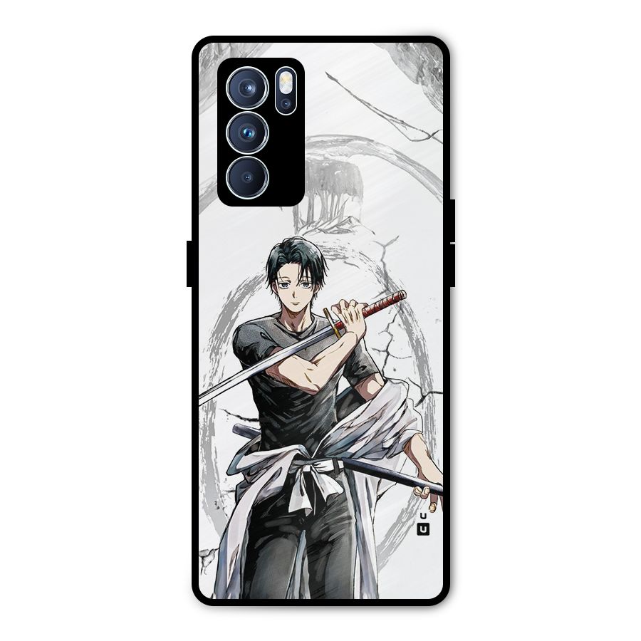 Yuta With Katana Metal Back Case for Oppo Reno6 Pro 5G