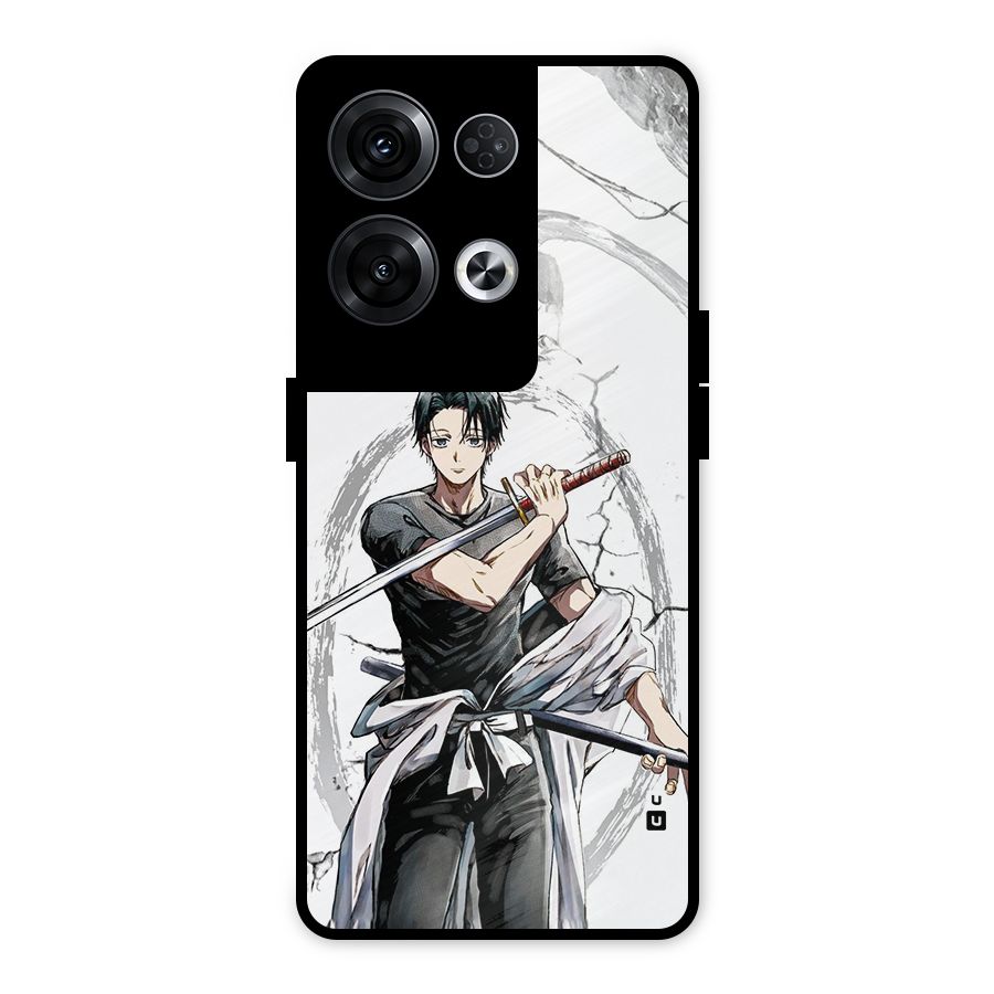 Yuta With Katana Metal Back Case for Oppo Reno8 Pro 5G