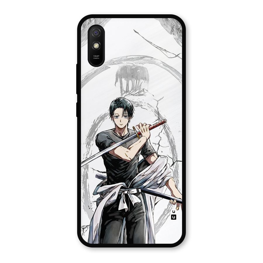 Yuta With Katana Metal Back Case for Redmi 9a