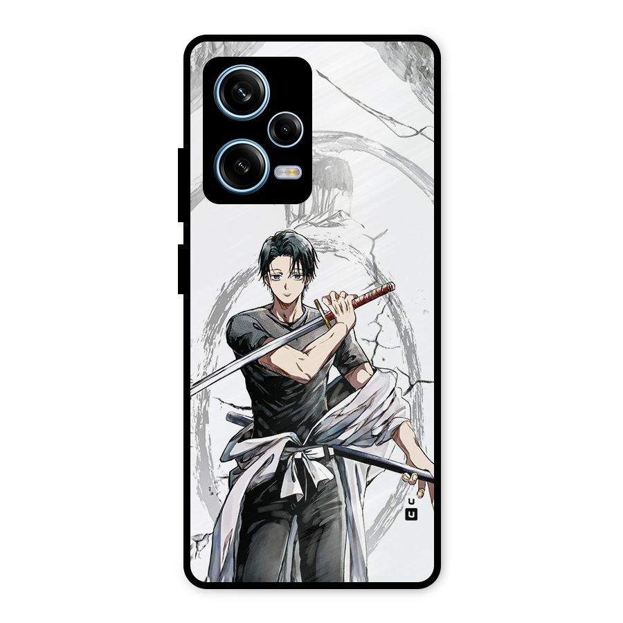 Yuta With Katana Metal Back Case for Redmi Note 12 Pro