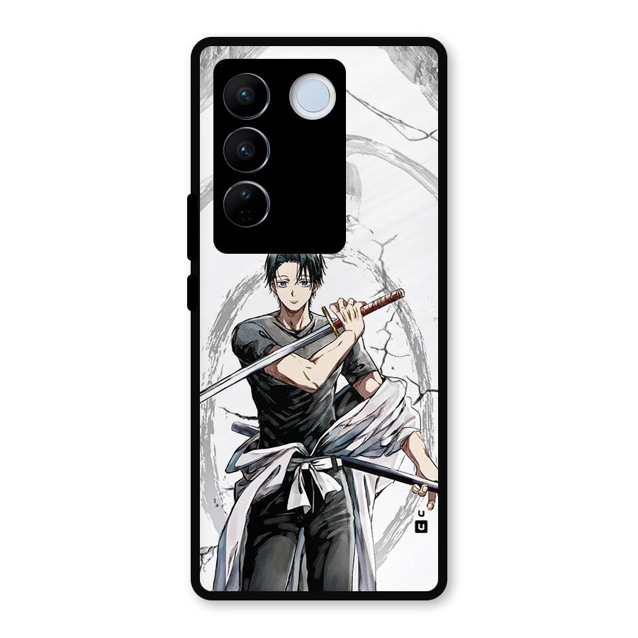Yuta With Katana Metal Back Case for Vivo V27