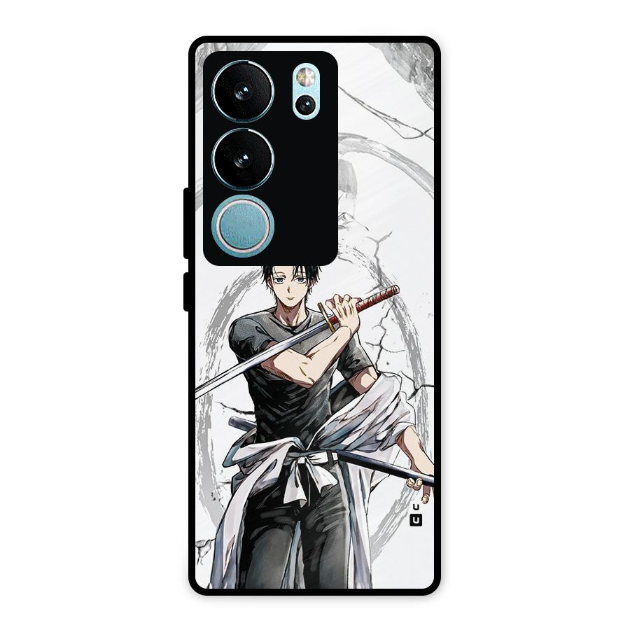 Yuta With Katana Metal Back Case for Vivo V29