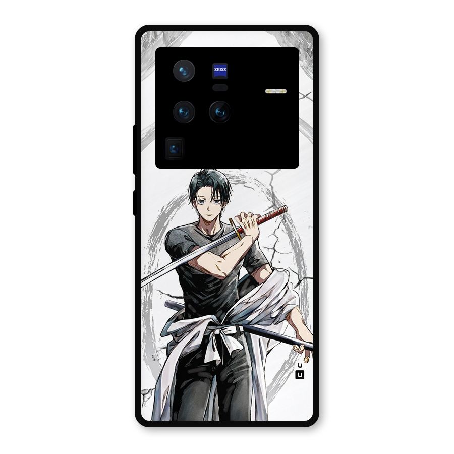 Yuta With Katana Metal Back Case for Vivo X80 Pro