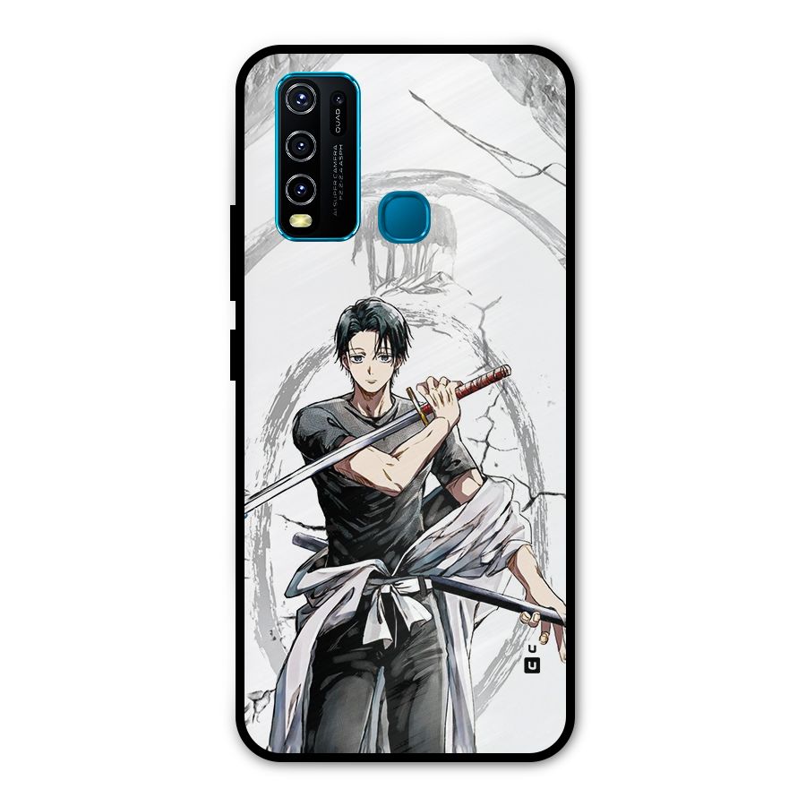 Yuta With Katana Metal Back Case for Vivo Y30