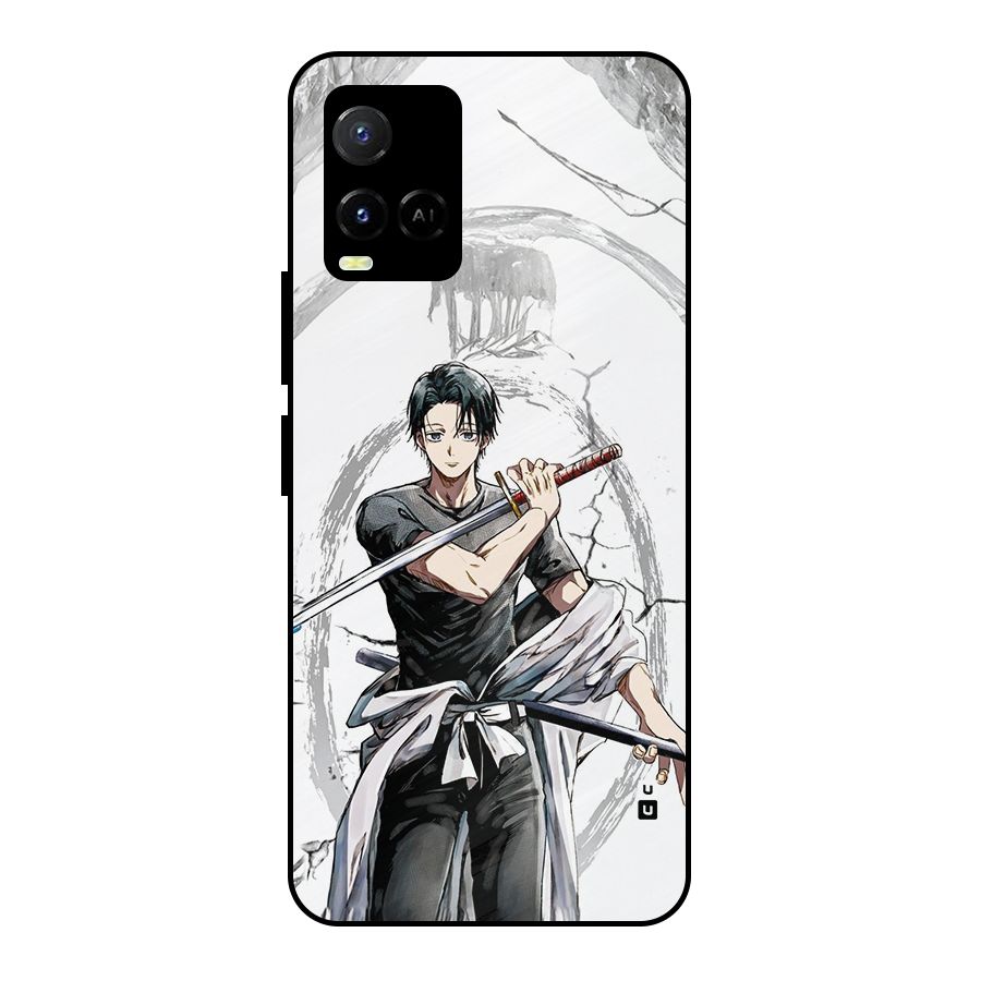 Yuta With Katana Metal Back Case for Vivo Y33s