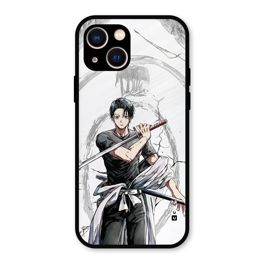 Yuta With Katana Metal Back Case for iPhone 13