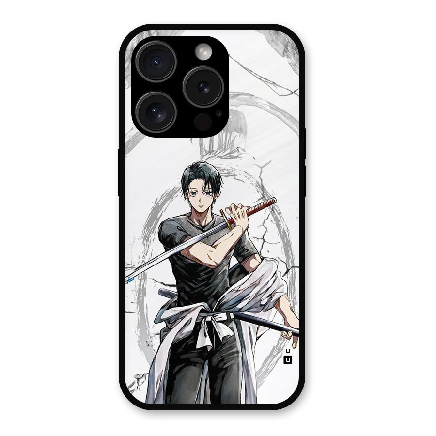 Yuta With Katana Metal Back Case for iPhone 15 Pro
