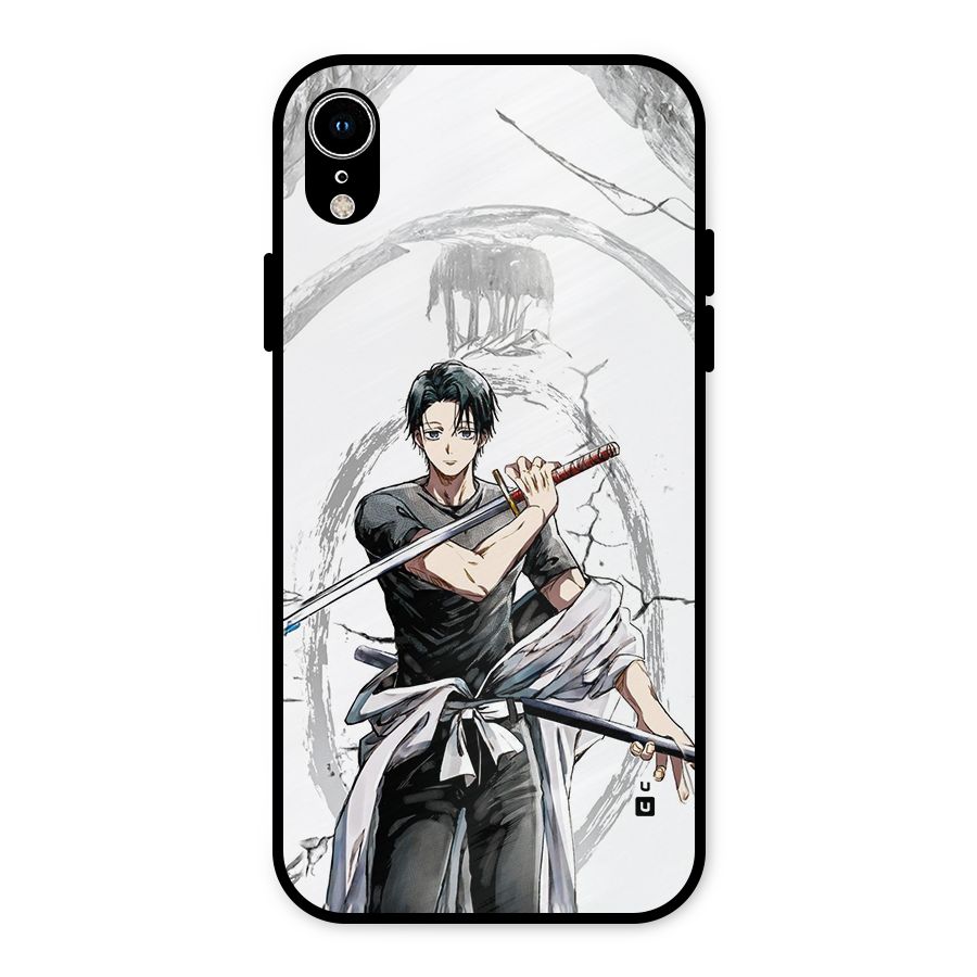 Yuta With Katana Metal Back Case for iPhone XR