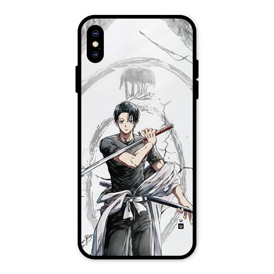 Yuta With Katana Metal Back Case for iPhone XS Max