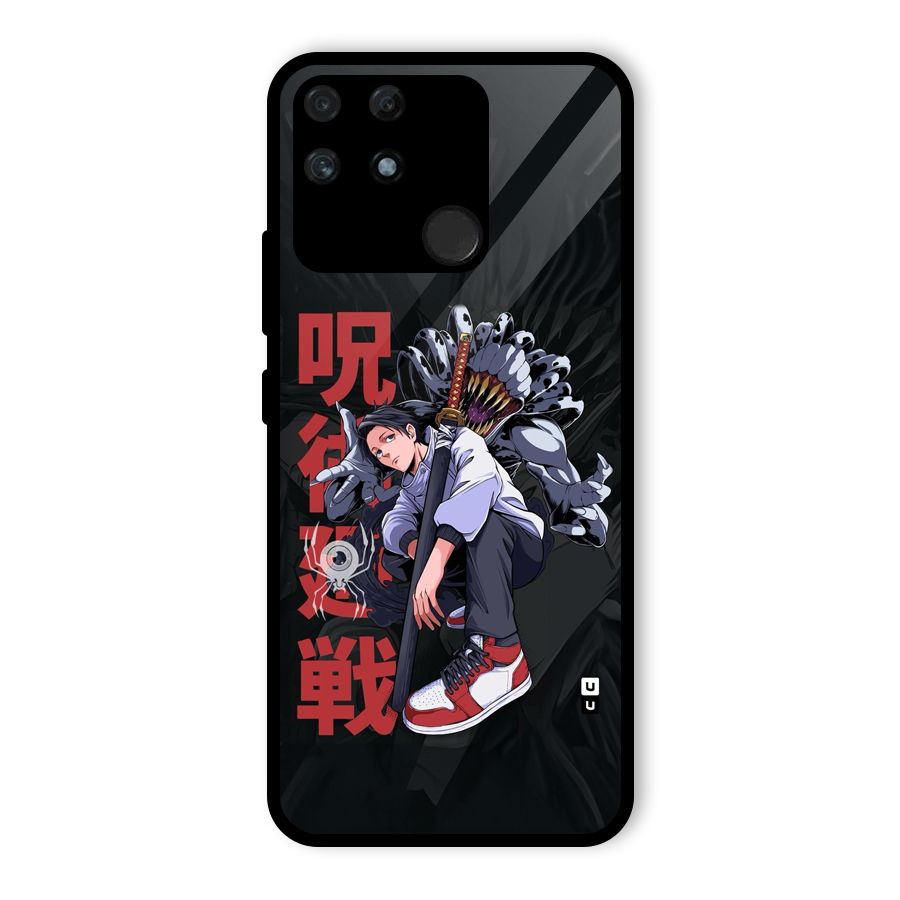 Yuta With Rika Glass Back Case for Realme Narzo 50A