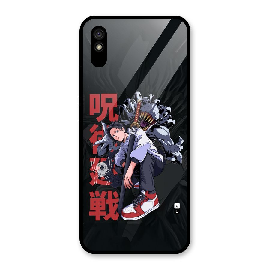 Yuta With Rika Glass Back Case for Redmi 9A