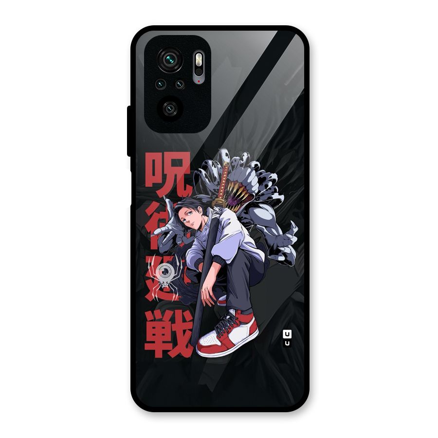 Yuta With Rika Glass Back Case for Redmi Note 10S