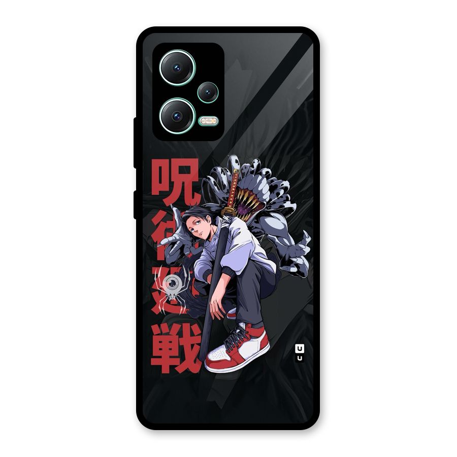 Yuta With Rika Glass Back Case for Redmi Note 12 5G