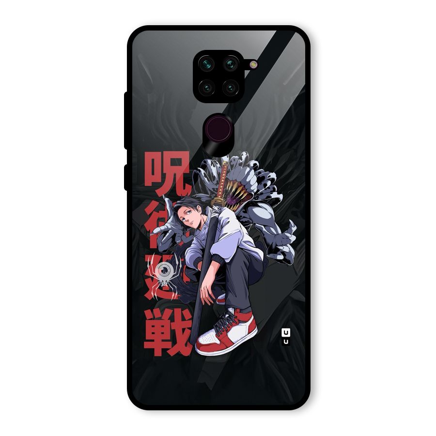 Yuta With Rika Glass Back Case for Redmi Note 9