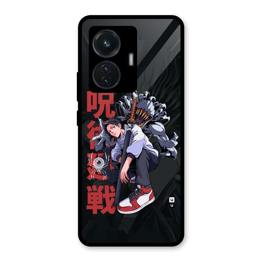 Yuta With Rika Glass Back Case for Vivo T1 44W