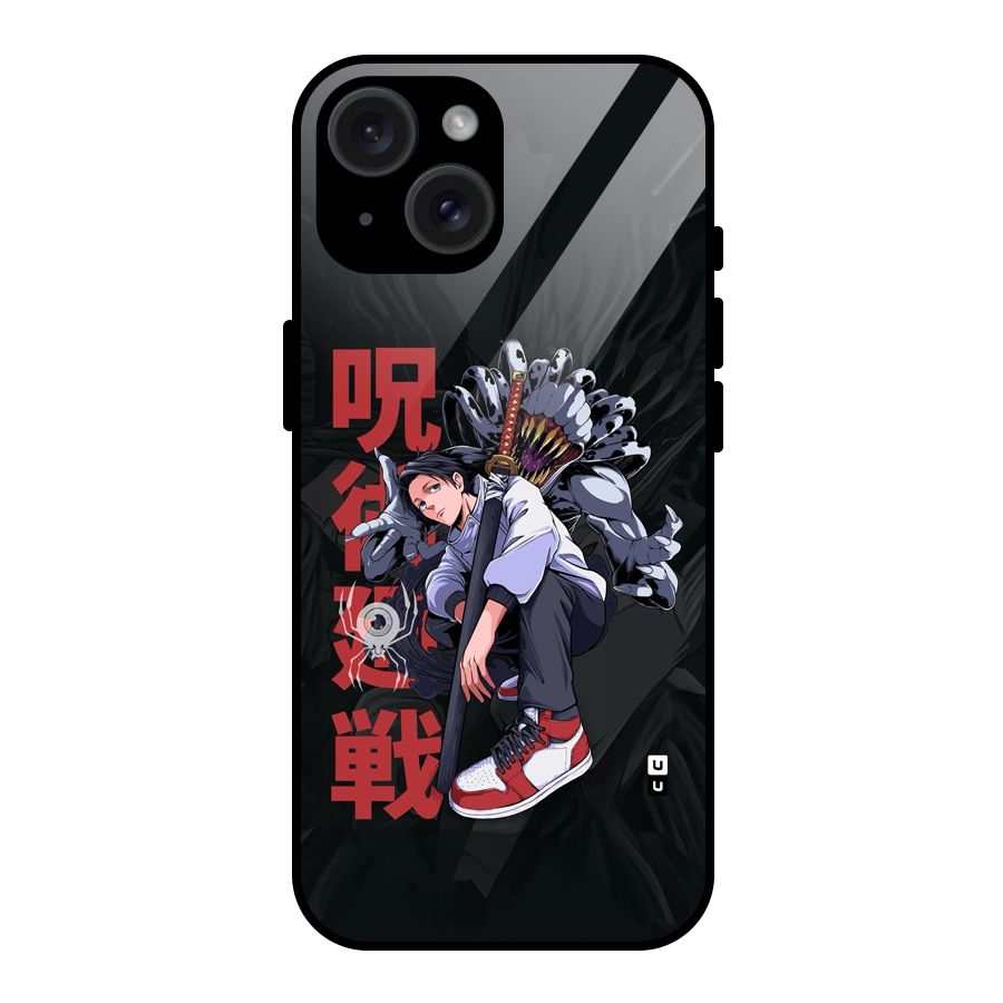 Yuta With Rika Glass Back Case for iPhone 15