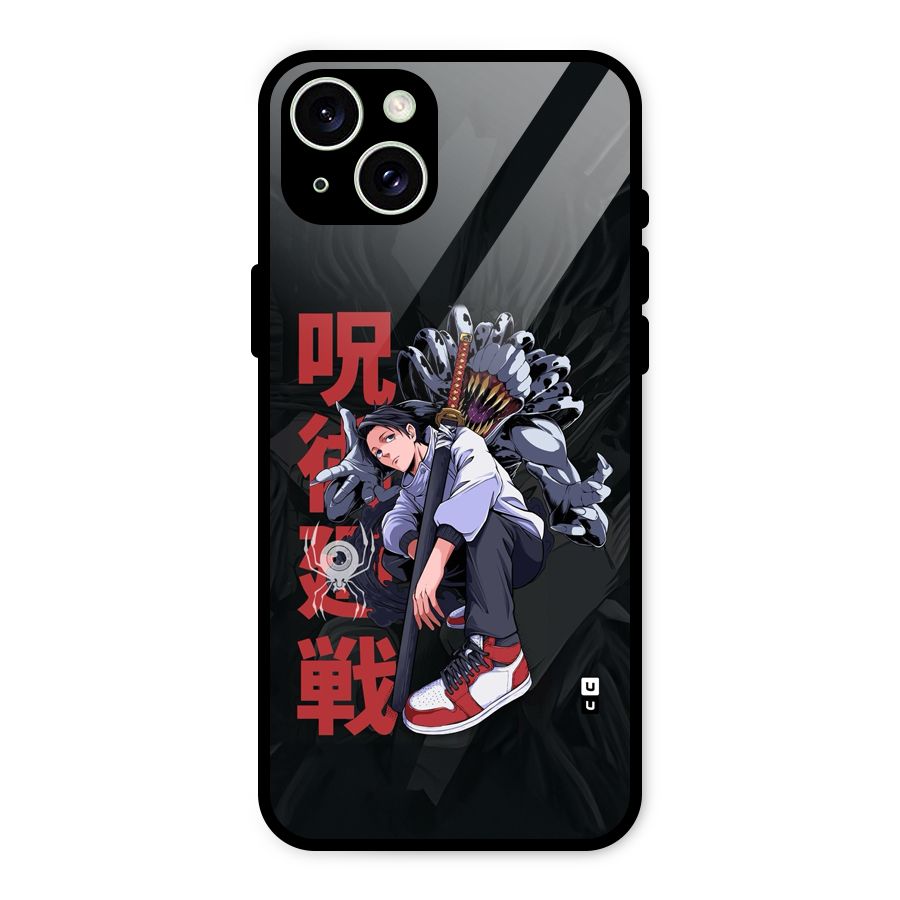 Yuta With Rika Glass Back Case for iPhone 15 Plus