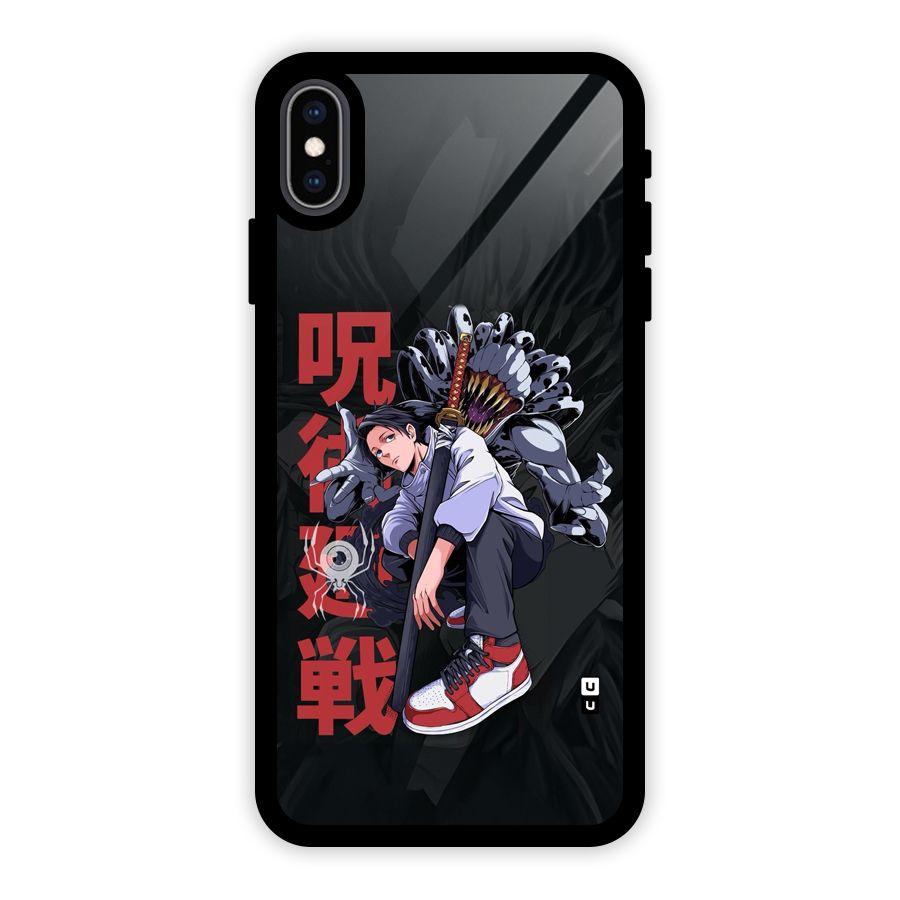 Yuta With Rika Glass Back Case for iPhone XS Max