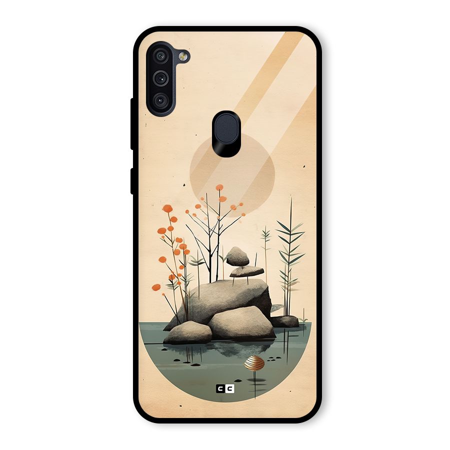 Zen Garden Glass Back Case for Galaxy M11