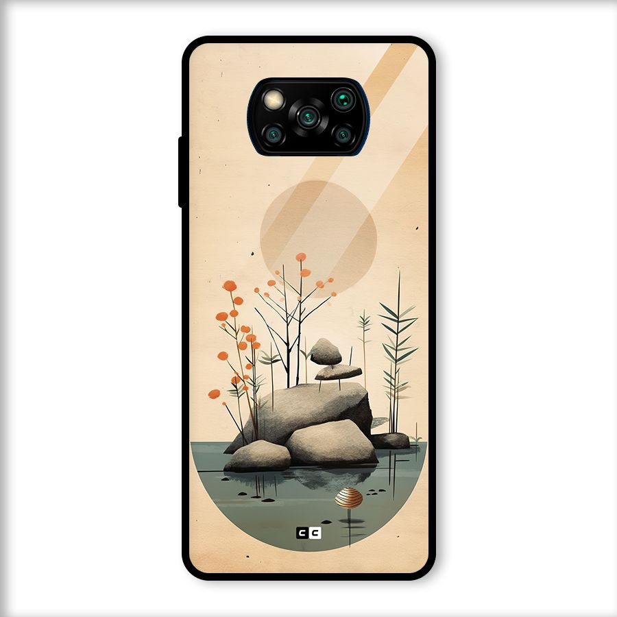 Zen Garden Glass Back Case for Poco X3