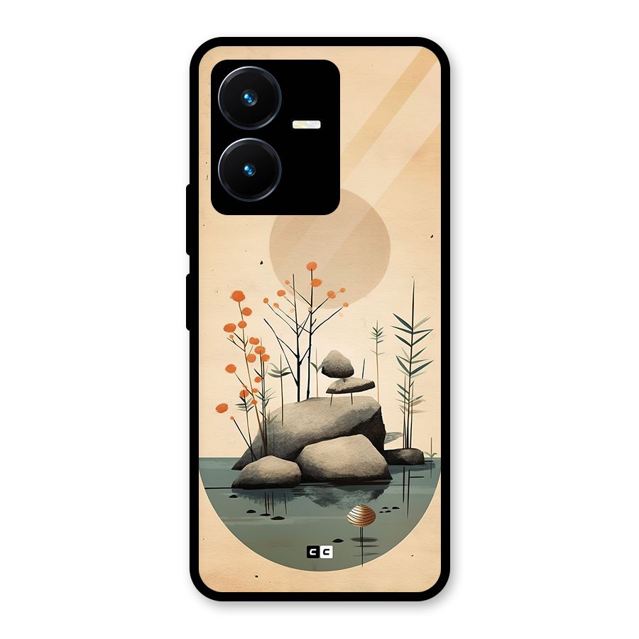 Zen Garden Glass Back Case for Vivo Y22