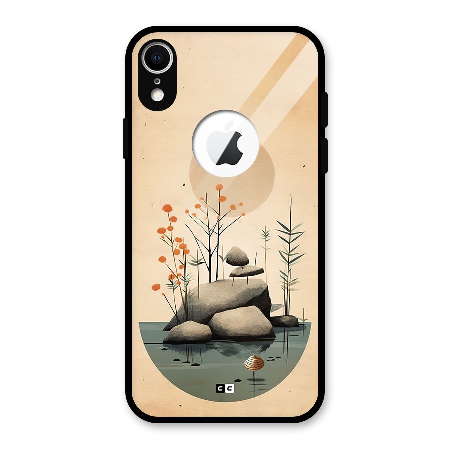 Zen Garden Glass Back Case for iPhone XR Logo Cut