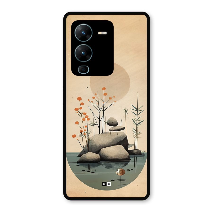 Zen Garden Metal Back Case for Vivo V25 Pro