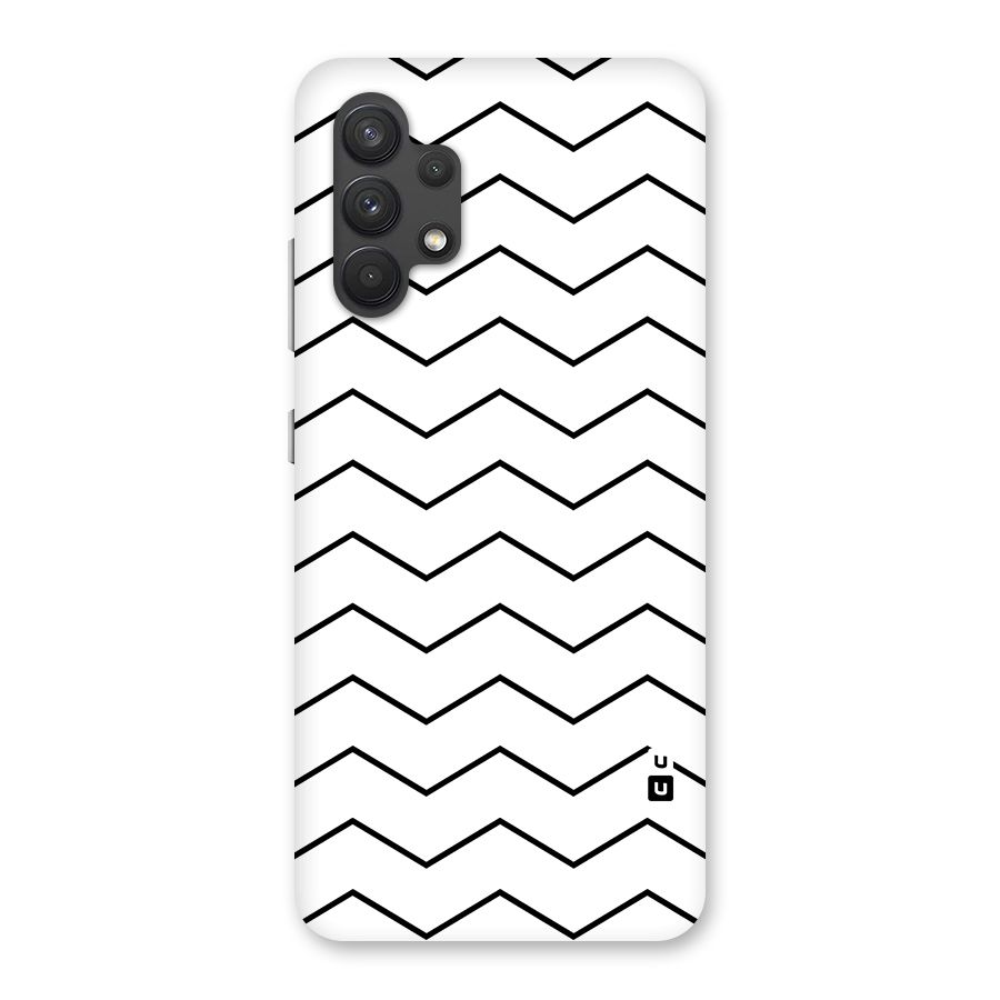 ZigZag Simple Classic Lines Glass Back Case for Galaxy A32