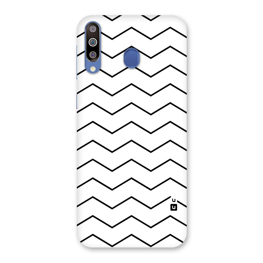 ZigZag Simple Classic Lines Glass Back Case for Galaxy M30