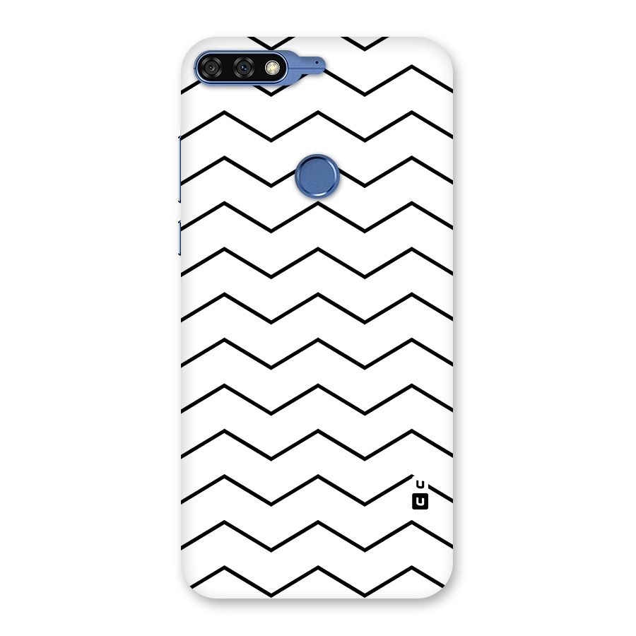 ZigZag Simple Classic Lines Back Case for Honor 7C