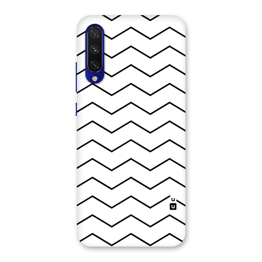ZigZag Simple Classic Lines Glass Back Case for Mi A3