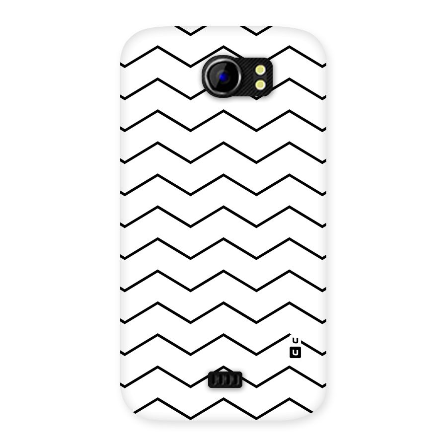 ZigZag Simple Classic Lines Back Case for Micromax Canvas 2 A110