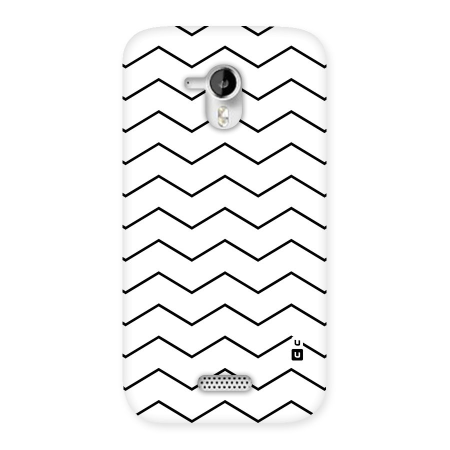 ZigZag Simple Classic Lines Back Case for Micromax Canvas HD A116