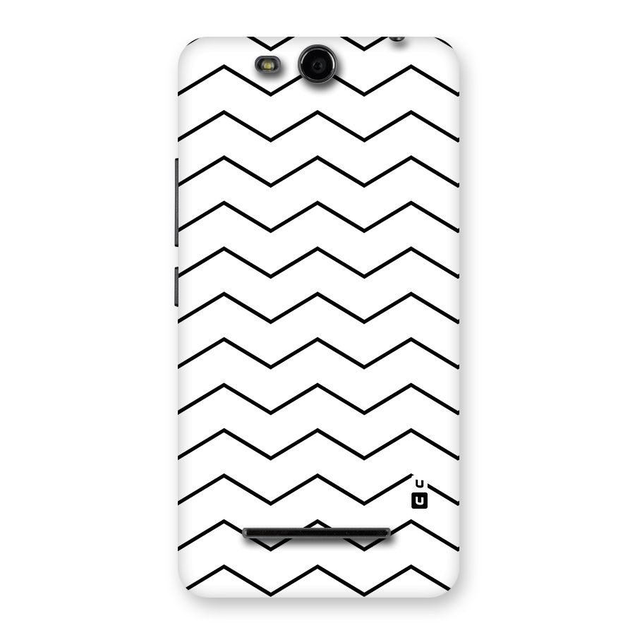 ZigZag Simple Classic Lines Back Case for Micromax Canvas Juice 3 Q392