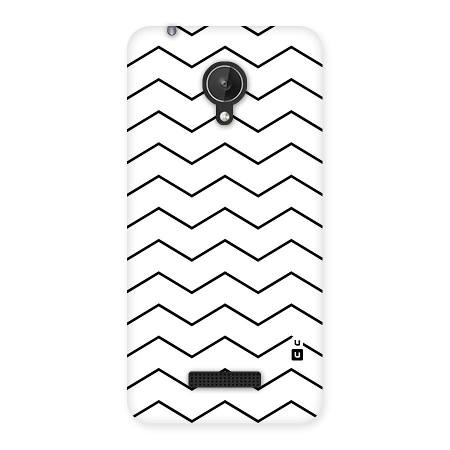 ZigZag Simple Classic Lines Back Case for Micromax Canvas Spark Q380