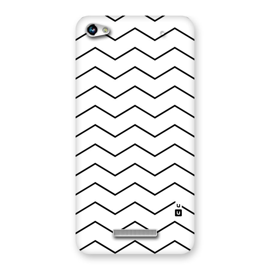 ZigZag Simple Classic Lines Back Case for Micromax Hue 2