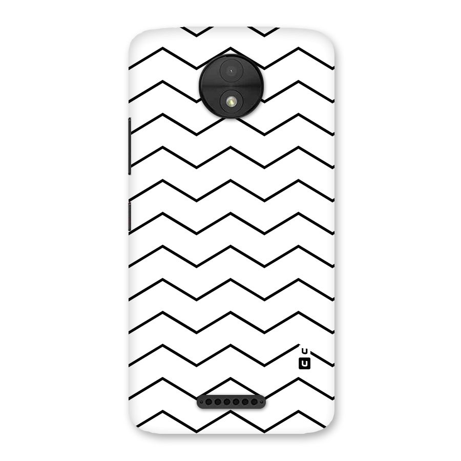 ZigZag Simple Classic Lines Back Case for Moto C