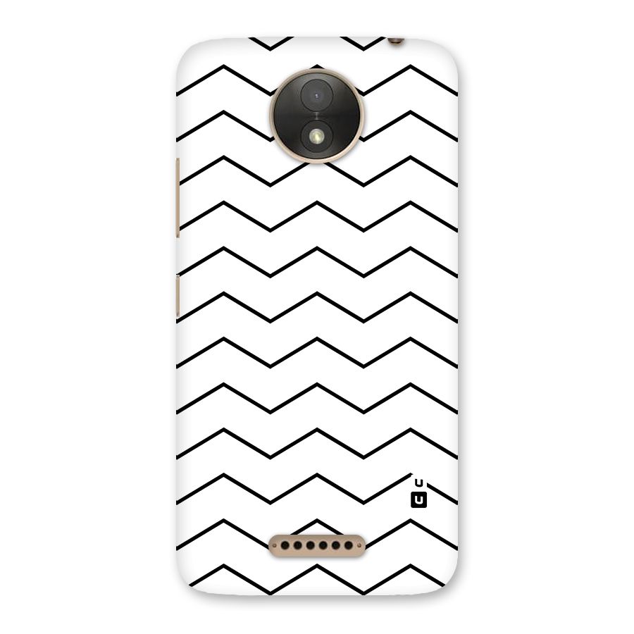 ZigZag Simple Classic Lines Back Case for Moto C Plus