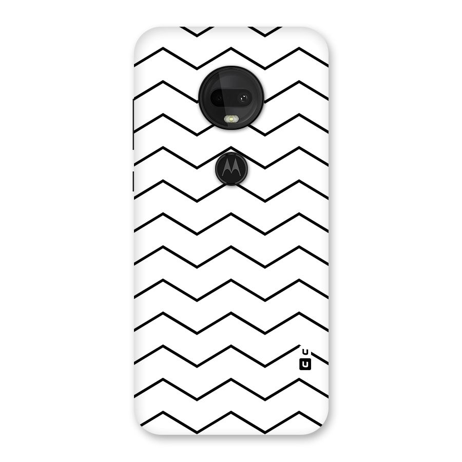 ZigZag Simple Classic Lines Back Case for Moto G7