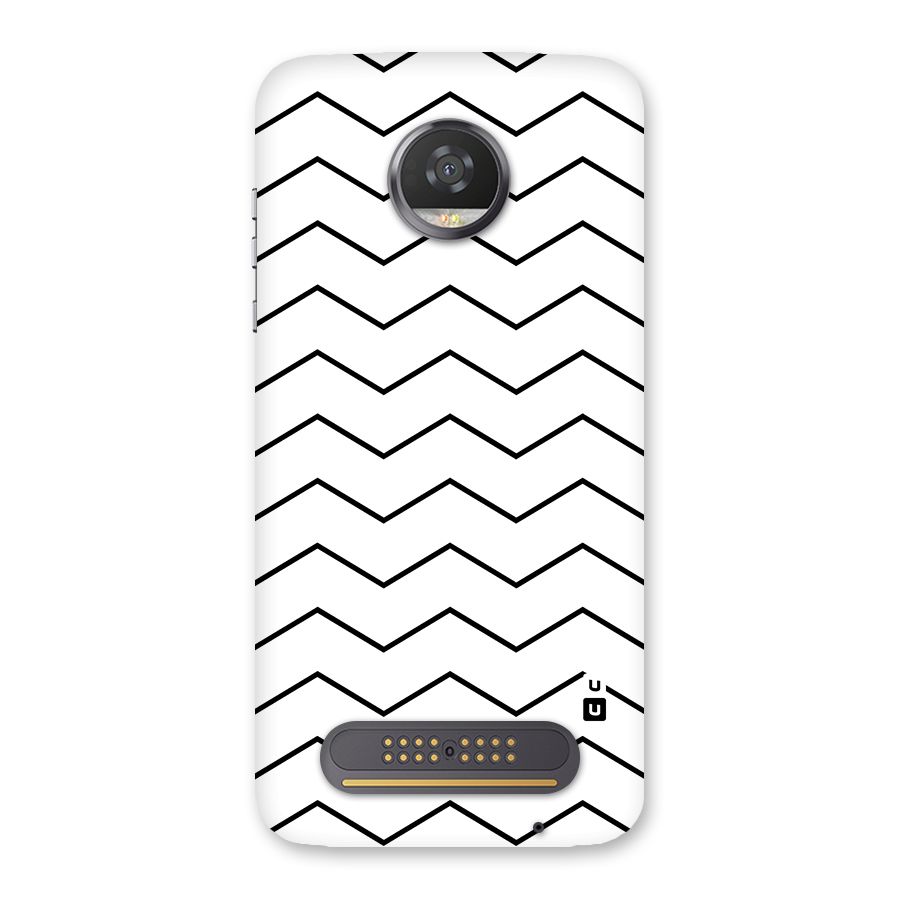 ZigZag Simple Classic Lines Back Case for Moto Z2 Play