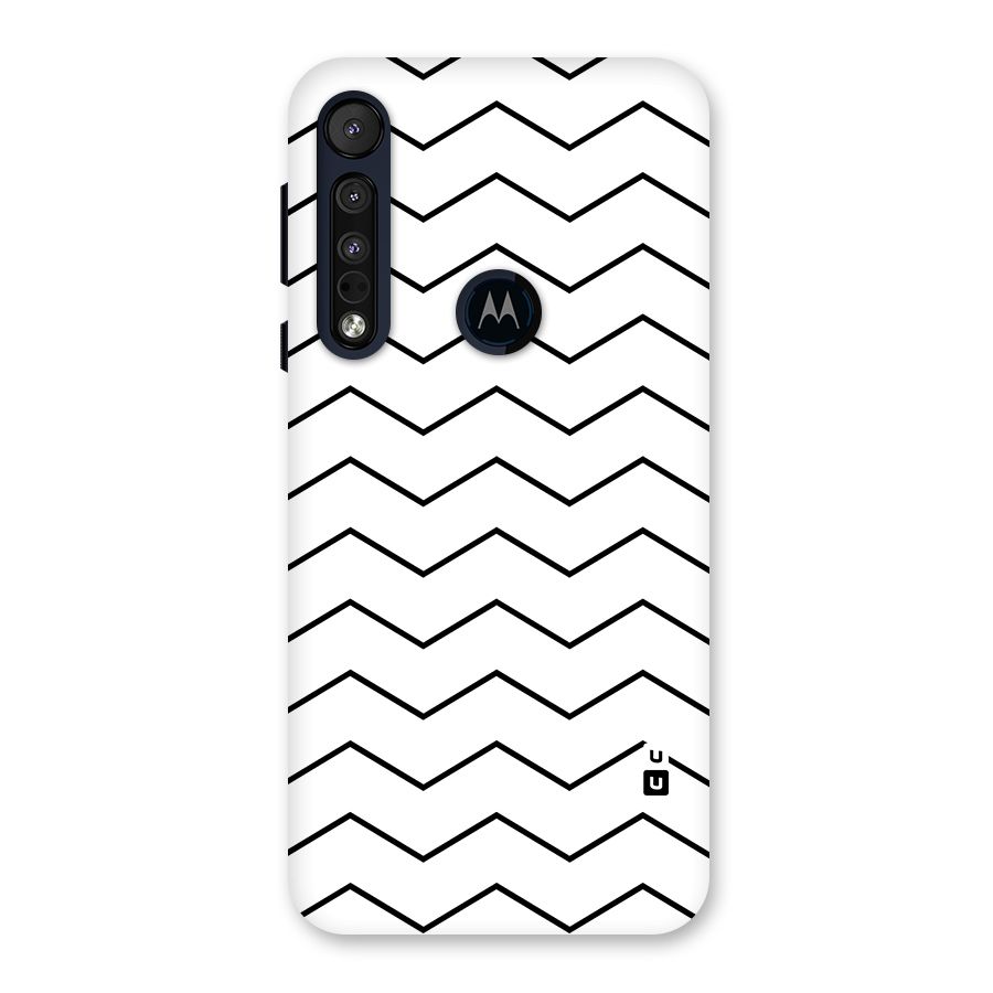 ZigZag Simple Classic Lines Back Case for Motorola One Macro