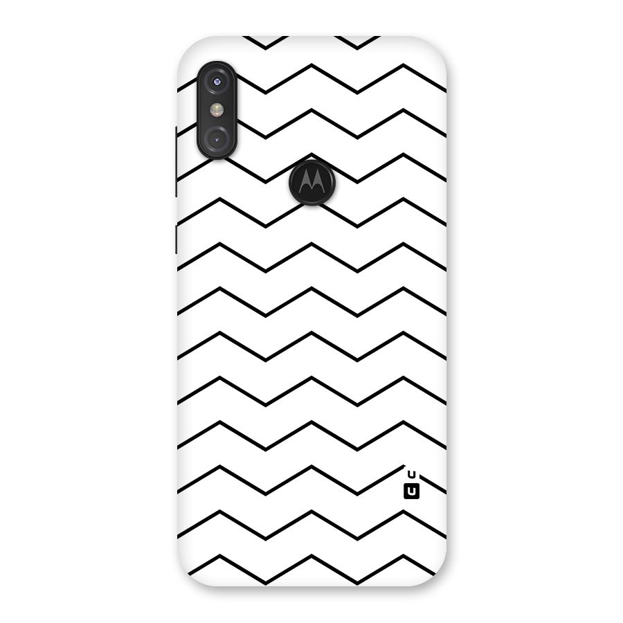 ZigZag Simple Classic Lines Back Case for Motorola One Power