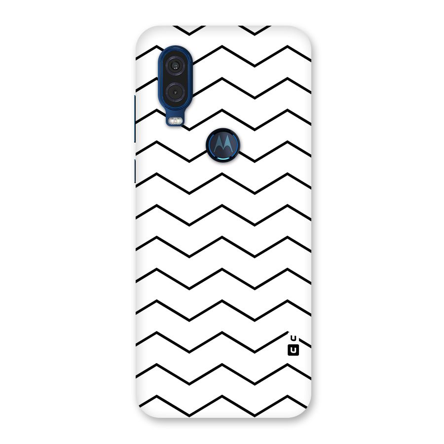 ZigZag Simple Classic Lines Back Case for Motorola One Vision