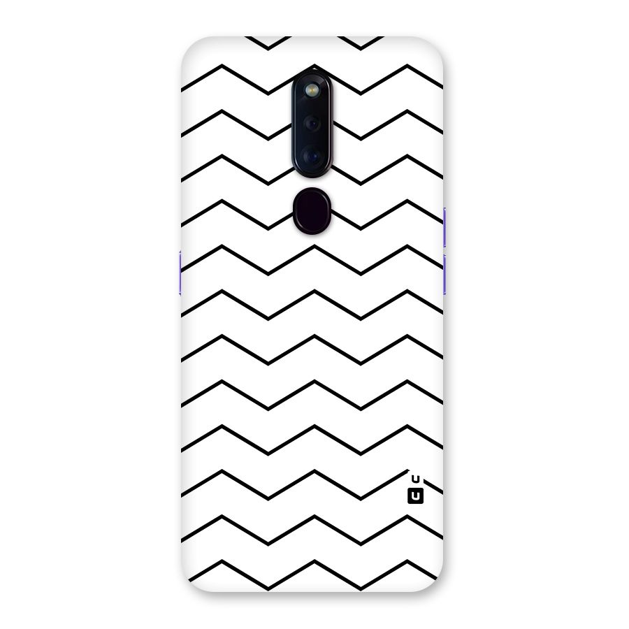 ZigZag Simple Classic Lines Glass Back Case for Oppo F11 Pro