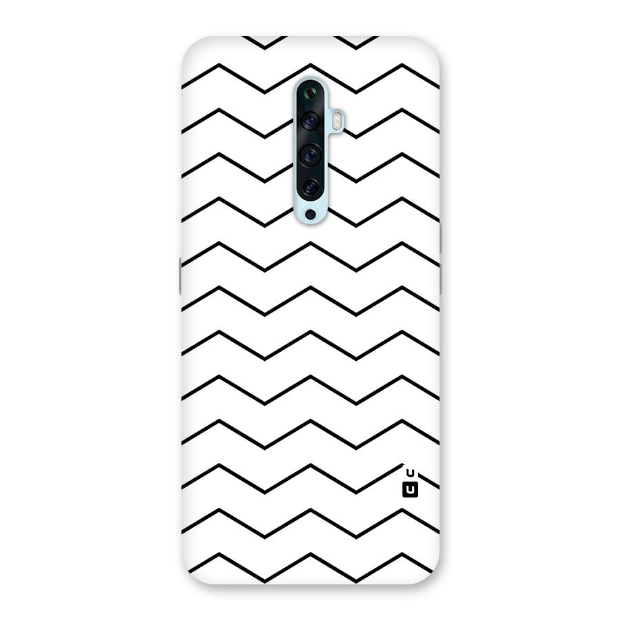 ZigZag Simple Classic Lines Glass Back Case for Oppo Reno2 F